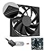 DARKROCK 3-Pack 120mm Black Computer Case Fans High Performance Cooling Low Noise 3-Pin 1200 RPM Hydraulic Bearing Quiet Long Life Up to 30,000 Hours 5 Years Warranty