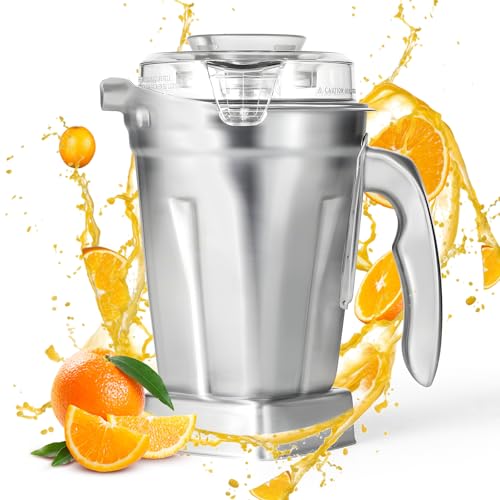 Image of TJCYGO For vitamix Stainless Steel Container Fit for All Full-Size vitamix Blenders, 48 Oz, BPA PFOA-Free, Odor & Stain Resistant, Vitamix Stainless Steel Blender Pitcher Cup 10-Year Free Replacement