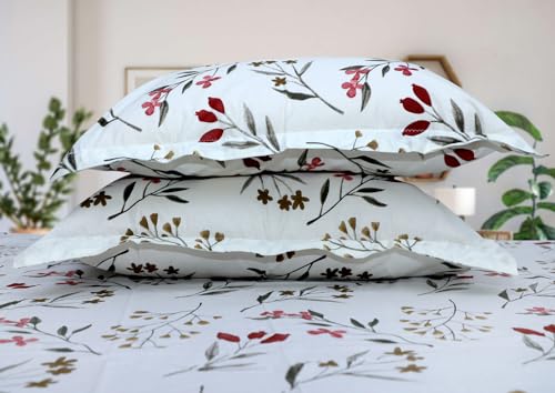 Image of Super Bedzz by Prihaal Decor Cotton Double Size Bedsheet with 2 Pillow Cover Size:108x108 (Coffee 9) bedsheet for Double Bed, Cotton Double bedsheet, Suitable for Bedroom, Gift Set