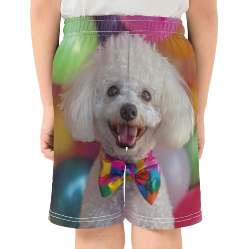 DOMIKING Balloon White Teddy Kids Shorts Pull-on Boys Shorts with Elastic Waist Casual Athletic Pants for Playwear Outdoor3