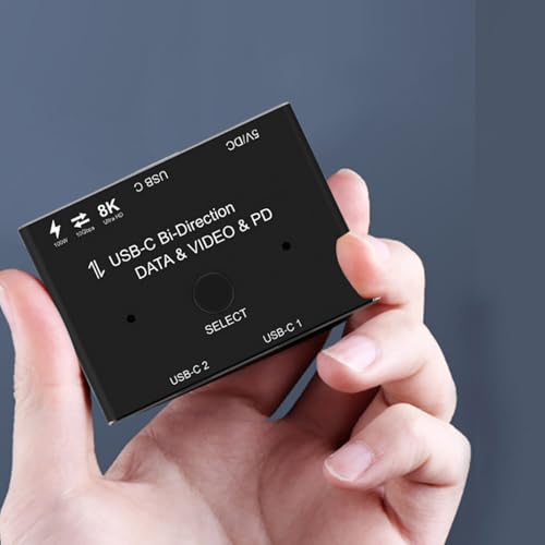 Bascule d'écran 10Gbps et commutateur deux appareils USB C 8K fluide - 2
