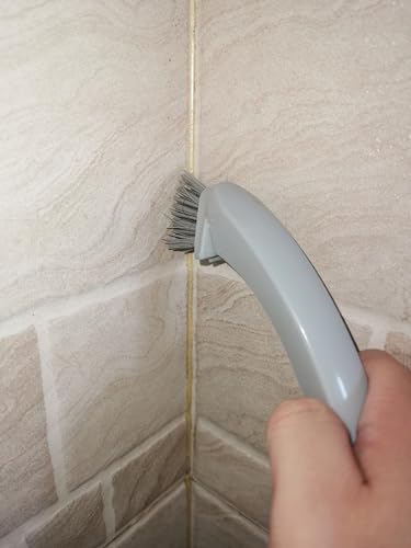 Image of Detachable Cleaning Brush Handheld Brush Gap Brush Stiff Heavy-Duty Scrub Brush for Tile,Carpet,Bathroom Tubs,Grout,Blinds,Carpet,Shoes,Kitchen Sink (Cream)