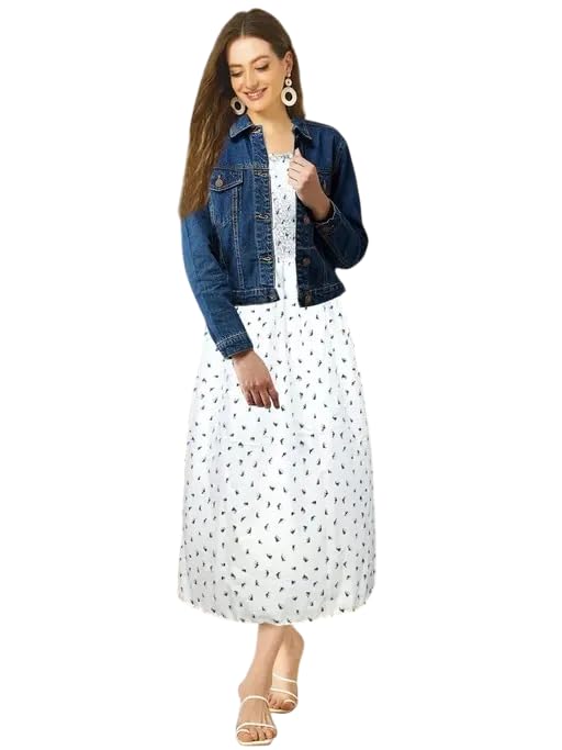 Women Fit and Flare Multicolor Midi/Calf Length Dress-picture-28
