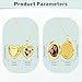 Framendino, 20 Pack Heart Oval Locket Pendants Photo Frame Charms for DIY Making Gold