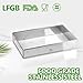 Guowall Extensible Stainless Steel Square Cake Mold Heavy Duty Adjustable Mousse Ring Rectangle Shaped Detachable Mousse Cake Cutter, Pastry DIY Baking Tool - 10 * 7in