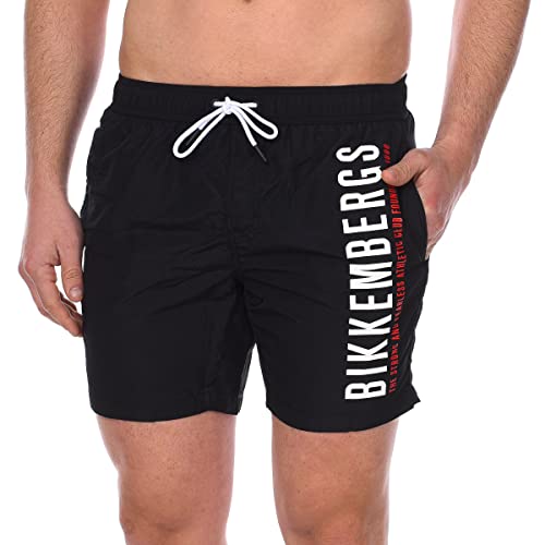 Short de bain Bikkembergs à gros logo confortable au séchage rapide
