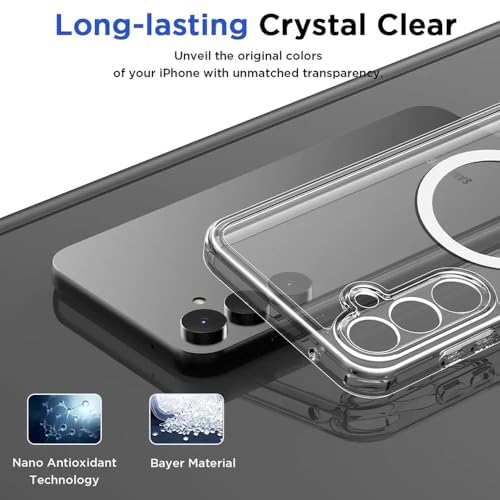 Image of A rtistque Clear Back Cover Case for Samsung Galaxy S24 5G Compatible with Mag-Safe| Acrylic | Case for Samsung Galaxy S24 5G | Shockproof TPU Protective Design | S24 Back Cover Transparent