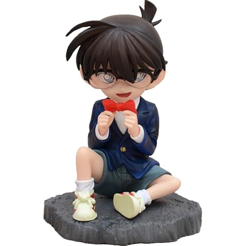 Conan Figure, Sitting q Version Conan Edogawa Action Figures 12cm/4.7inch PVC Game Character Model Statue Collectible Handicrafts Gift