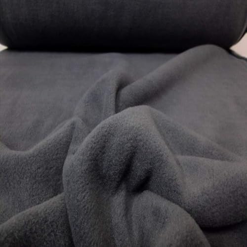 Fabrics-City Grau Polarfleece Fleece Stoff Antipilling für...