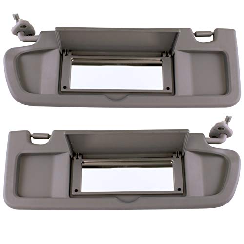 IAMAUTO 98150 Left Driver and Right Passenger Side Warm Gray (Medium Gray) Sun Visor Pair for 2009 2010 2011 Honda Civic (Pair)