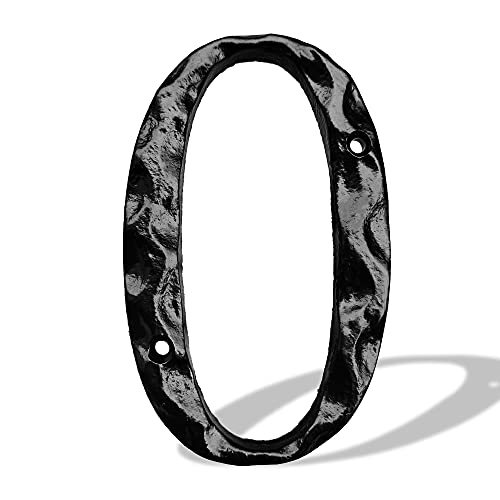 Cast Iron House Numbers - 5.5 Inch Black Metal Mailbox Number