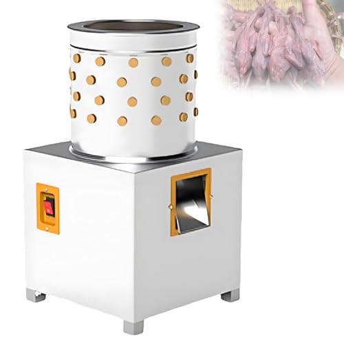 VzxCrue Large Capacity Defeathering Equipment,Chicken Plucker Machine - 12 Inch 1440r/min,Stainless Steel,forQuail, Chick, Bird, Poultry