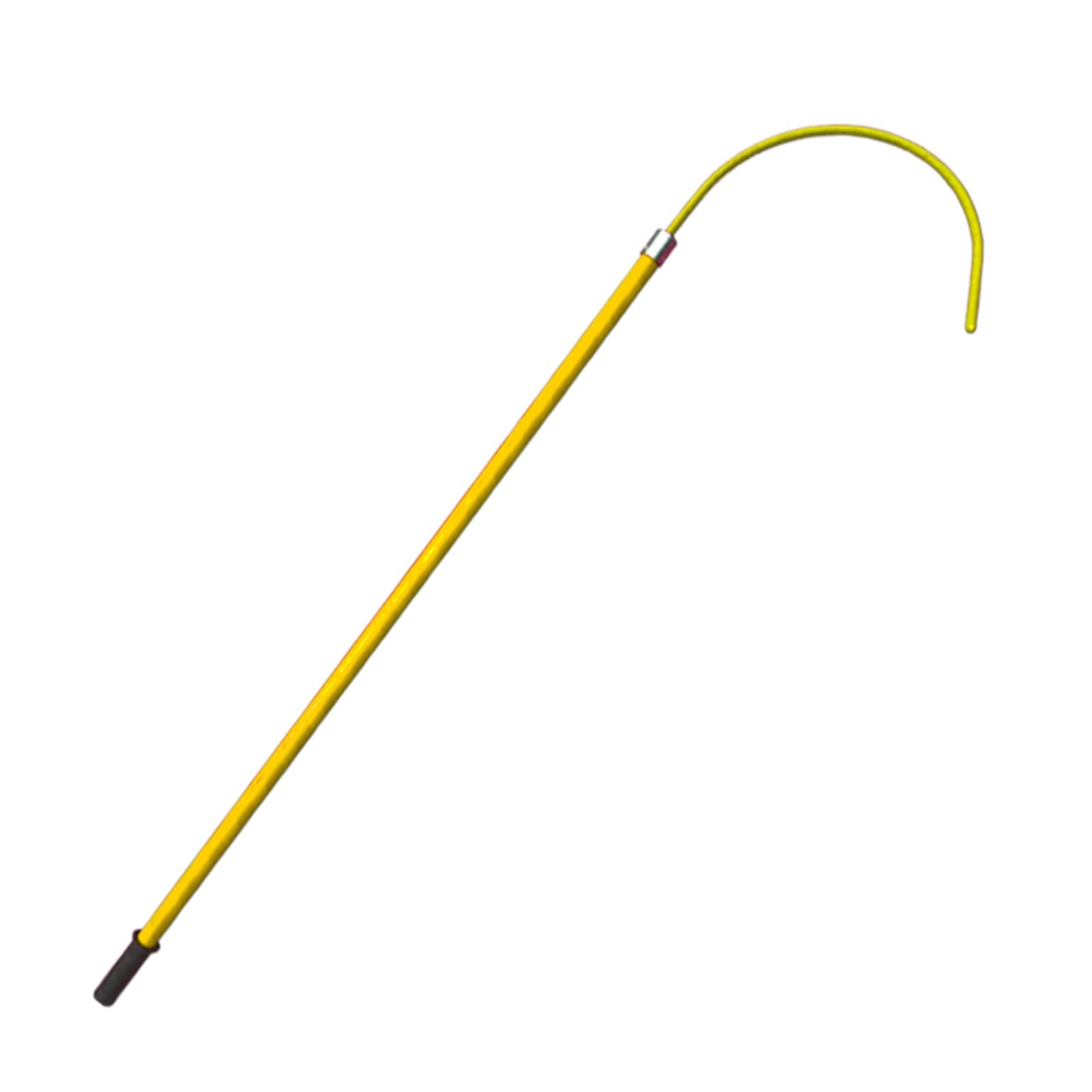 GTHTUHFD Insulated Rescue Pole Set, Electric Safety Hook With 4 Length Options 3.3 Ft/4.9 Ft/6.6 Ft/9.8 Ft, Epoxy Resin Fiberglass Poles,Yellow-78.7in/2m