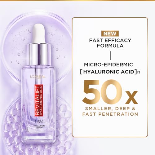 L'Oreal Paris Revitalift Serum, Hydrating and Plumping, With 1.5% Hyaluronic Acid, 15ml - Image 5
