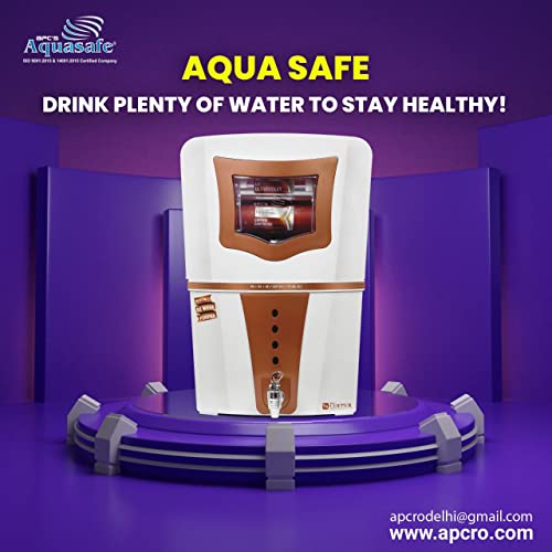 Image of APC's Aquasafe Copper RO+UV Water Purifier | Patented Mineral RO Technology | RO + UV + UF + Copper + TDS Control + UV In-tank | 20 LPH Output | 15L Storage |