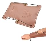AMEYXGS Archery Arm Guard Traditional Arm Protector Cow Leather Guard Adjustable Forearm Guard for Hunting Shooting Accessory