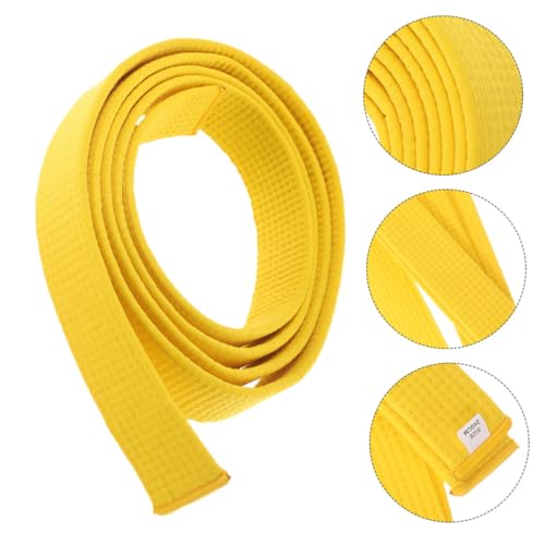 Cinturón de taekwondo amarillo de algodón ligero para artes marciales karate Toyvian 3