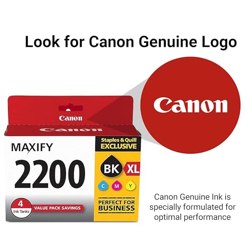 Canon PGI-2200 XL Genuine Four Color Value Pack, Compatible with MAXIFY: IB4120, MB5120, MB5420, IB4020, MB5020, and MB5320 (Optional) Printers - image 5