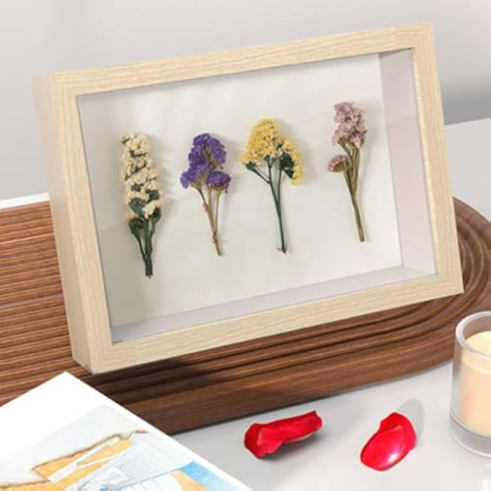 Dried Flower Display Box Frame for Table Wall Decor