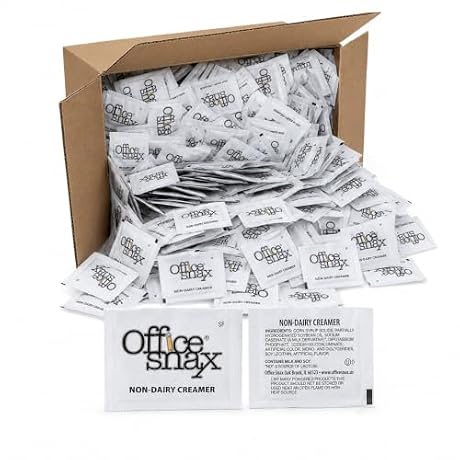 Office Snax Premeasured Single-Serve Packets, Powder Non-Dairy Creamer, 800/carton