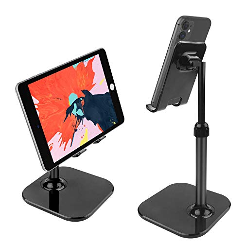 ICHECKEY Soportes para m�vil y Tablet,Soporte para tel�fono Soporte para Escritorio �ngulo Ajustable Compatible para iPhone 11 Pro MAX, Tableta, tel�fono Inteligente Android, 4-10 Pulgadas (Negro)