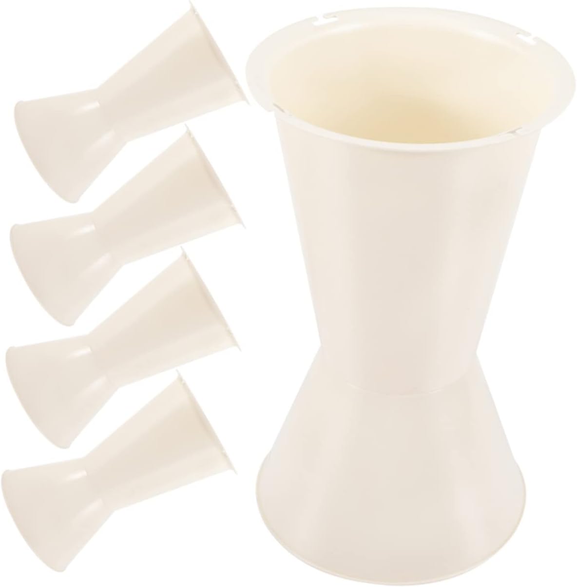 PLAFOPE 5pcs Colorful Flower Bouquet Holder Base for Wedding Arrangements Plastic Flower Stem Stand for Floral Displays and Crafts