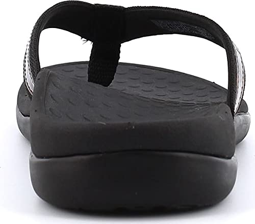 Vionic Tide Ii - Women's Leather Orthotic Sandals - Black-Tortoise - 7 Medium #TOP3