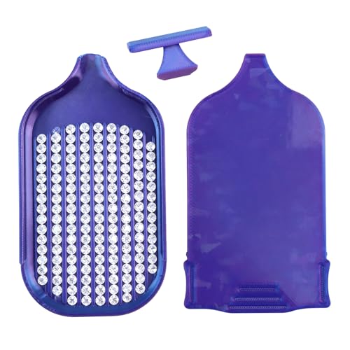 Image of AiYuanzsh Diamond Painting Tray with Lid, Spill-Resistant Diamond Art Tray for Beads, Tabletop Organizer Tool with Pour Spout, Diamond Painting Accessories for Adults (Violet)