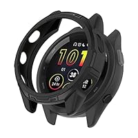 SumRioo Protective Case Cover Compatible with Garmin Forerunner 265, TPU [Shockproof] [Scratch-Resistant] Protective Case Cover Shell for Garmin Forerunner 265, Black