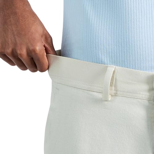 Haggar Men's Comfort Luxe Straight Fit Flat Front Linen Casual Pant4