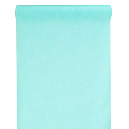 Chemin de table intissé Vert d'eau 30 cm x 10 m