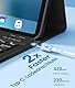 Vobafe Hülle mit Tastatur für iPad 11 10 Generation-2025/2022, 10,9/11 Zoll, Regenbogen-Hintergrundbeleuchtung Abnehmbare Bluetooth Keyboard, iPad A16 Tastatur mit Stifthalter, Schwarz