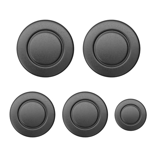 Gas Stove Burner Caps W10832694 for Whirlpool Stove Cooktop Surface Burner Cap Set of 5 Replacement W10597133 AP5988633 PS11727796 4363154