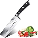 SHAN ZU Kochmesser Nakiri Küchenmesser Profi Messer Chefmesser 16.5 cm Allzweckmesser Deutscher Edelstahl Extra Scharfe Messerklinge mit ergonomischer Griff Exquisiter Geschenkverpackung