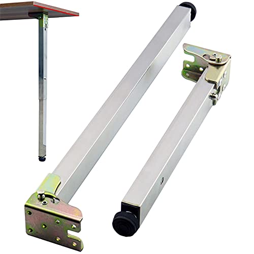 Pieds de table pliants rétractables en métal carré 110cm