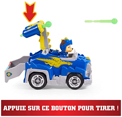 PAT' PATROUILLE RESCUE KNIGHTS - VÉHICULE + FIGURINE CHEVALIER CHASE - Rejoins Pat' Patrouille Mission Chevalier avec Chase & Véhicule Pat' Patrouille Dragon Lance-Projectile - Jouet Enfant 3 Ans +