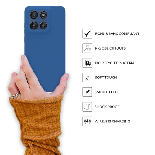 Image of SPRIG Compatible with Moto Edge 60 Stylus Premium SilkTone Back Cover Drop Tested Shock Proof Mobile Case for Men, Women, Boys and Girls with Camera Protection (Navy Blue)