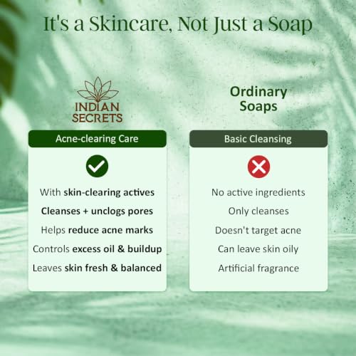 Image of Scrub Soap with Salicylic Acid & Neem - Exfoliating Body & Face Soap - Enriched with Niacinamide, Tea Tree Extract, Neem, Salicylic Acid - 110g /3.88Oz
