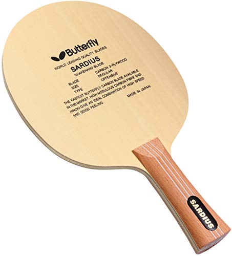 Butterfly Sardius Blade Table Tennis Blade - TAMCA 5000 Carbon Fiber Blade - Sardius Blade - Professional Table Tennis Blade - only Comes in The FL Handle Type - Made in Japan