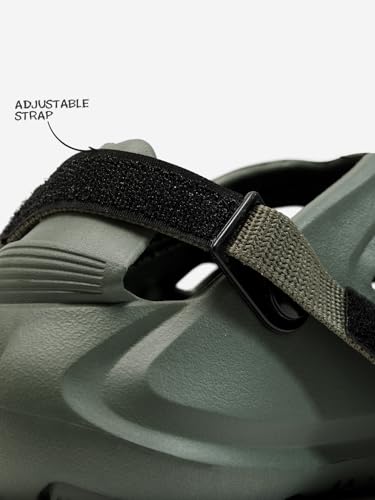 Image of The Souled Store Hydros: Men Clogs | Lightweight EVA Slip-on Sandals for Men with Adjustable Velcro Strap, Removable Laces & Detachable Naruto Silicone Charms