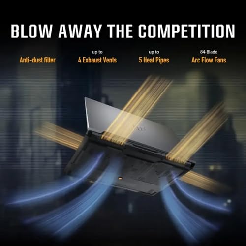 TUF F17 Gaming Laptop - 17.3" 2K QHD 240Hz Display, Intel i7-13620H (fino a 4.9 GHz), 64GB DDR5, 1TB SSD, NVIDIA GeForce RTX 4070, Wi-Fi 6, tastiera retroilluminata RGB, Windows 11 Pro, MS Office - Notebook - Immagine 2