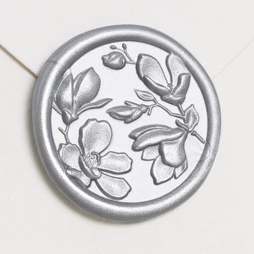 UNIQOOO Wax Seal Stickers - 3D Magnolia Wedding Invitation Envelope