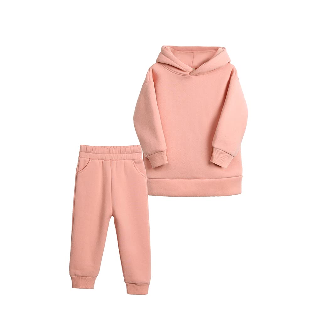 MYGBCPJS Youth 2PCS Jogger Outfits Set Fleece Hooded + Sweatpants Boys Girls Athletic Sweatsuits Pullover Clothes