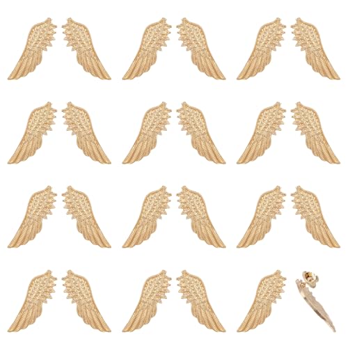 Broches à plumes en alliage doré clair pour costume et col de chemise chic