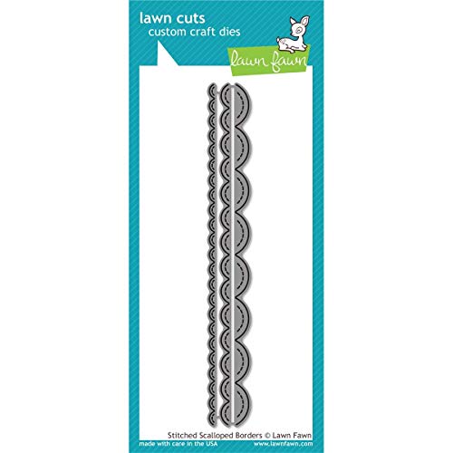 LAWN FAWN Lawn Cuts Custom Craft Border Die-Stitched Scallop, 125