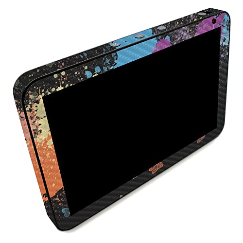 Image of MightySkins Carbon Fiber Skin Compatible with Amazon Echo Show 8 (Gen 2) - Splatter | Protective, Durable Textured Carbon Fiber Finish | Easy to Apply | Made in The USA