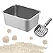MotiveTech Stainless with High Sides and Scoop for Kittens, 36x27x15cm
