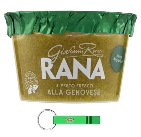 Giovanni Rana Pesto alla Genovese con Basilico Genovese, salsa de pesto fresca con albahaca genovesa DOP 140 g + llavero Beni Culinari gratuito