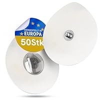 EKG Elektroden Pads – Hochwertige Festgel Klebeelektroden – Durchmesser ca. 43 mm, 50 Stück Erstklassige Signalübertragung, optimale Haftung & Hautkontakt, Latex- & PVC‑frei – Geprüfte Qualität aus EU
