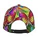 Unisex Adult Colorful Neon Butterflies Baseball Cap Snapback Dad Hat for Camping Golf Outdoor Activities, Fashionable Adjustable Snap Military Cap, One Size Fits Most